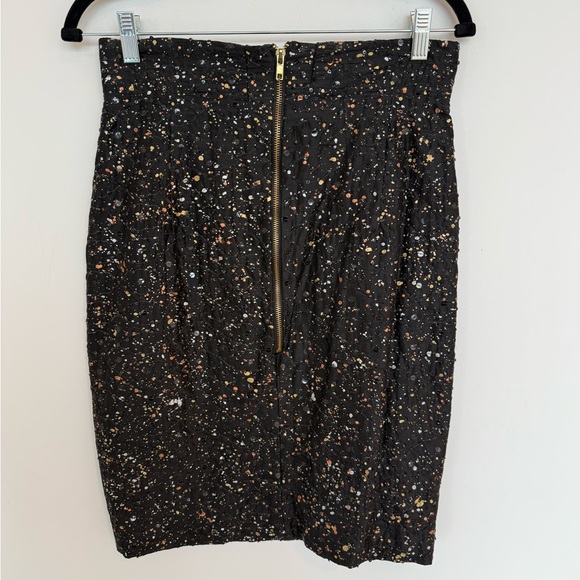 Heidi Merrick Vintage Pollock Sequined Pencil Skirt Size 6 - Picture 2 of 4
